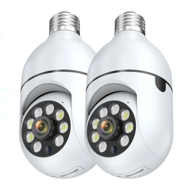 2.4G Wifi E27 Smart Home Security Monitor Night Vision Automatic Human Tracking Video CMOS Sensor Cloud Data Storage Options