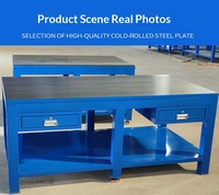 Banc de travail robuste pour monteurs avec tiroirs épaissis en acier, dimensions personnalisables, modèle 02237 (personnalisation possible)