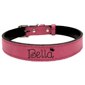 Collares para Mascotas de Cuero PU Impermeable con Cierre de Metal Ajustable Personalizado, Hundehalsband, <span class=keywords><strong>Collar</strong></span> de Perro de Cuero Sintético Grabable con Láser - Product Image 1
