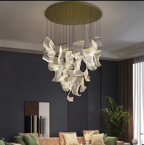 Zeal Lighting Decorativo Personalizado Grande Hotel Foyer Luces colgantes Techo Lujo Led Candelabros de cristal - Product Image 2