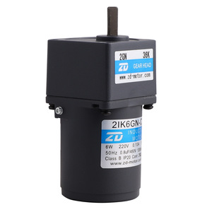 Motorreductor de CA en Miniatura ZD 2IK6GN-C, 6W, 220V, 1200 RPM, Monofásico, Cabezal de Engranaje Helicoidal, Instalación Vertical - Product Image 3