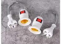 Adaptateur d'extension flexible E27 pour ampoule LED, support de lampe à douille murale, support de lampe à vis, prise EU