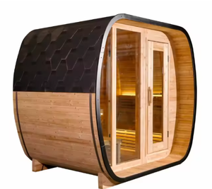 HELIUS Sauna à vapeur extérieur en bois massif populaire avec <span class=keywords><strong>dressing</strong></span> <span class=keywords><strong>pour</strong></span> <span class=keywords><strong>2</strong></span> <span class=keywords><strong>personnes</strong></span> Sauna romantique à domicile privé - Product Image 2