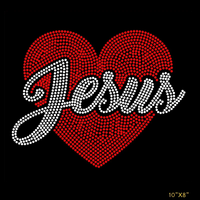Jésus visage pochoir Portrait strass modèle Hot Fix fer chrétien Patch jésus strass transfert Motif Applique fait verre