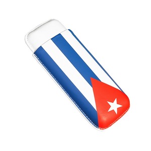 <span class=keywords><strong>Precio</strong></span> de fábrica, caja de cigarros con bandera cubana portátil, soporte para Humidor de viaje, Funda de cuero para cigarros de 2 tubos - Product Image 5