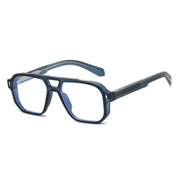 Nouvelles lunettes anti-lumière bleue à double pont de style pilote pour hommes et femmes, monture complète, best-seller transfrontalier