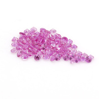 Meistverkaufter Hochwertiger Rosa Saphir Runde Form Maschinell Geschnitten 2,5mm Loser Edelstein Natürlicher Rosa Saphir