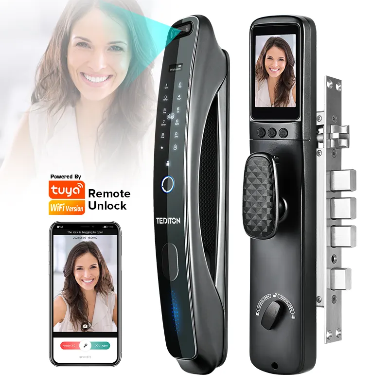 6068 di vendita calda telecomando Tuya Wifi automatico digitale intelligente intelligente macchina fotografica occhi di gatto serratura della porta