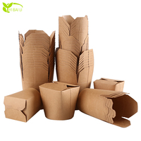 Boîte à emporter pour nouilles, résistante à l'huile, en papier, avec couvercle, pour la livraison de ramen, pâtes, riz et soupes en restaurant