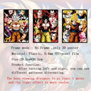 90 Thiết Kế Bán Buôn Anime 3D Poster Manga 3D Lenticular Poster Trang Trí Tường In 3D Thay Đổi Hình Ảnh Anime Poster