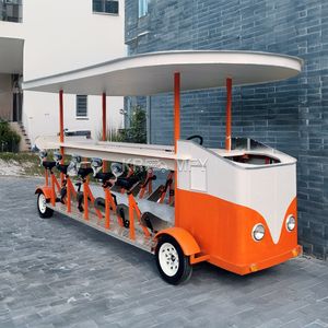 Bestarcycle Bicicleta Eléctrica de 13 Pasajeros de Una Sola Velocidad, Bicicleta de Cerveza, Bar Móvil con Pedales, Horquilla de Acero, Autobús Turístico - Product Image 2