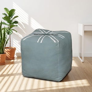 Pouf carré moderne de style industriel en toile capitonnée, tabouret ottoman pour café, maison, hôtel, salon - Vente en gros - Product Image 1