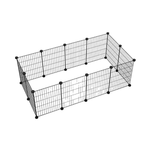 Sıcak satış DIY <span class=keywords><strong>Pet</strong></span> muhafaza küçük hayvan demir Net oyun parkı kediler köpekler için düğme kapatma kapalı oyun için güvenli Metal çelikten yapılmış - Product Image 6