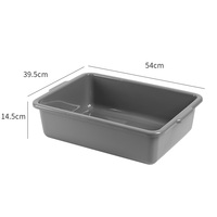 Tinas de autobús de almacenamiento grande/caja de utilidad lavabo de plástico para restaurante/bañera de lavado de platos de cocina para organización lavabo de congelador