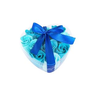 Fabricants 9 Boîte en forme de cœur Savon Fleurs Rose Savon Coffret Cadeau Rose Mousse Délicate - Product Image 4