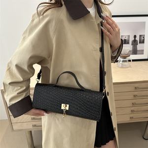 2026 Trendy Shoulder <strong>Bags</strong> for Women <strong>Cheap</strong> Sac Winter Woven Leather Lady's Messenger Purses Long Luxury Handbags for Women Daily - Product Image 5