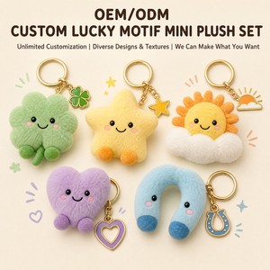 <span class=keywords><strong>Porte</strong></span>-clés Mascotte en Peluche Personnalisé Motif <span class=keywords><strong>Porte</strong></span>-Bonheur, Cadeau Promotionnel du Nouvel An, Logo Personnage Original CPC, Jouet Doux OEM ODM - Product Image 2
