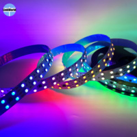 Bande LED ADRESSABLE RGBIC ADRESSABLE 20mm Double Rangée 12V 24V WS2811 120LED Pixels DMX RGB Haute Puissance Programmable Smart Led Strip Light