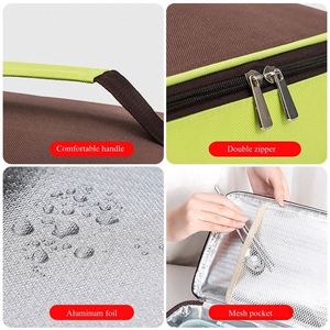 Square Fashion Thermal <b>Lunch</b> Bag Portable Leak Proof Picnic Food Carrier <b>Insulated</b> Cooler Bento <b>Box</b> Bags for Adults Children - Product Image 3
