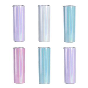 Vaso Recto Brillante Arcoíris de 20oz (600ml) al por Mayor, Taza Delgada de Acero Inoxidable con Doble Pared y Aislamiento al Vacío - Product Image 3