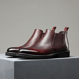 Zapatos de Hombre de Cuero Genuino Personalizados, de Primera Capa de Piel de Vacuno, con Borde Abierto y Adornos, Formales de Negocios, Estilo Británico de Tres Secciones - Product Image 5