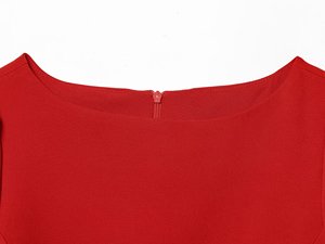 Abito Mini da <span class=keywords><strong>Donna</strong></span> 2026 Nuovo Stile Casual Elegante con Scollo a O e Tasche Decorative, Vestito Corto Retrò Chic a Maniche Corte Aderente - Product Image 3