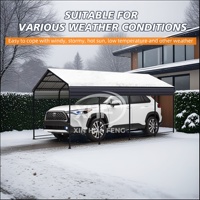 Livraison Gratuite - Abri de Voiture Robuste 12x20 FT avec Structure en Acier Galvanisé - Grand Garage Amélioré pour Pick-up, Bateau, Voiture