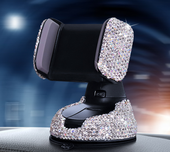 Лидер продаж 2022, роскошный Автомобильный держатель для телефона с кристаллами, универсальный держатель, ярко-розовый автомобильные аксессуары для девочек, автомобильный держатель мобильного телефона