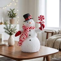 Figurines de Noël en feutre rouge fantaisie, bonhomme de neige, pour la maison et le commerce, jouets mignons pour enfants, cadeau de Noël