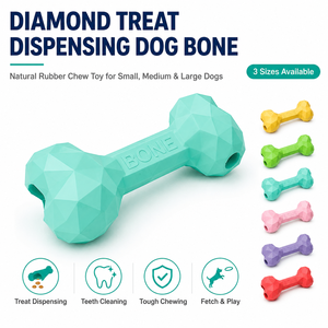 Juguete Molar Corrector de Goma Natural Realista con Sonido, para Perros de Guardia, Interactivo, Enriquecedor, con Forma de Diamante, para Exportación Global - Product Image 1