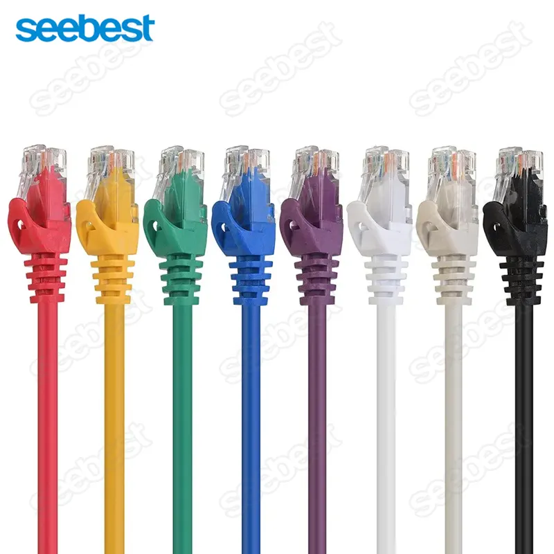 سرعة عالية RJ45 شبكة إيثرنت مستديرة CAT6 UTP 4 أزواج 24AWG كابل التصحيح