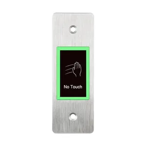 3-15cm Flush-Mounted No Touch Button,12 V Access Control Infrared door Exit Button Stainless Steel Plate