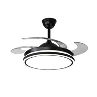 Nouveau restaurant créatif usage domestique un ventilateur de plafond lumière salon moderne lampes de ventilateur invisibles avec télécommande