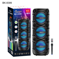 Torre de Altavoces para Fiestas con Woofer Triple X3 de 8 Pulgadas, 5 Botones, Bluetooth Inalámbrico, Micrófono, Pantalla, USB, TF, FM, TWS para Fiestas al Aire Libre