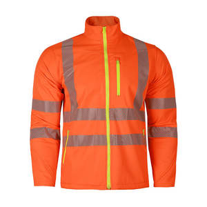 Chaqueta Softshell a Medida, Resistente al Viento, con Forro Polar Fluorescente Naranja, Ropa de Trabajo para Fábrica/Taller, Uso Otoño/Invierno - Product Image 4