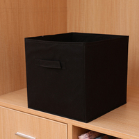 Grand Cube Boîte de Rangement Pliante Non Tissée pour Organisateurs de Jouets Bacs de Rangement en Tissu Avec Couvercle Maison Chambre Placard Bureau Pépinière