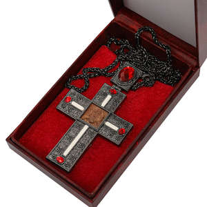 Collier croix pectorale du père du prêtre orthodoxe en bois plaqué or avec chaîne en boîte Cadeau de l'évêque spirituel de l'église - Product Image 4