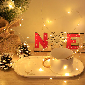 Lumières féeriques à piles pour <span class=keywords><strong>d</strong></span>écoration intérieure et extérieure en fil de cuivre lumières de noël imperméables pour jardin cour Camping Patio arbre fête - Product Image 4