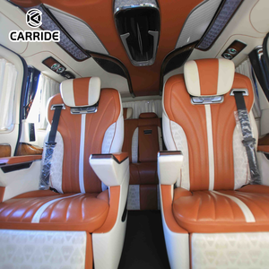 Carride Vito Model Auto Interieur SUV MPV Modificatie Ombouw Tan Ivoor Leder Lounge <span class=keywords><strong>Bed</strong></span> Sterrenhemel Plafond Bioscoopscherm - Product Image 5