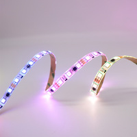 Tira de Luces LED RGB de Cobre de 12 V CC, SMD5050, 60 LED/m, Cortable, Control Remoto, IP65, Iluminación Ambiental para TV