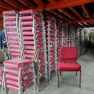 كرسي كنيسة وقاعة مسرح وصالة حفلات مريح بتصميم بريطاني وظهر مجنح من القماش بسعر مصنع رخيص - Product Image 1