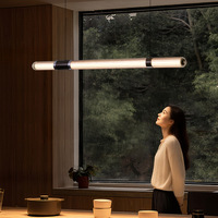 Lustre de restaurant minimaliste italien moderne, pièce de designer haut de gamme, éclairage LED réglable 3 couleurs