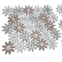 Carreaux de mosaïque murale en marbre moderne de luxe Design floral spécial pour Villa Salle de bain Salon pour crédence Escalier Salle de piscine