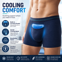 Calzoncillos bóxer transpirables de alta elasticidad con bolsillo para compresa fría postoperatoria de vasectomía para hombre, para traumatismos, venta al por mayor