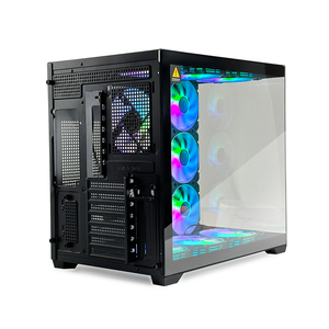 MANMU Carcasa ATX de Vidrio Templado de Alto Rendimiento para Juegos, Panel Lateral de Color Negro, Estuches y Torres de Ordenador, Torre Completa - Product Image 1