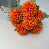 Décoration de fleurs de marguerite pour la Saint-Valentin, en soie et plastique, 7 têtes, accessoires de tir de boules, simulation, aménagement de lieu, vente en gros