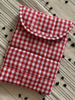 Mode rouge vichy matelassé étui pour ordinateur portable Simple coton matériel pochette pour iPad ordinateur et tablette sacs
