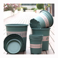 Leizisure Pots et jardinières en plastique vert de 1 gallon, pots en filet pour pépinière, conteneurs de plantation, boîte de semis, intérieur et extérieur