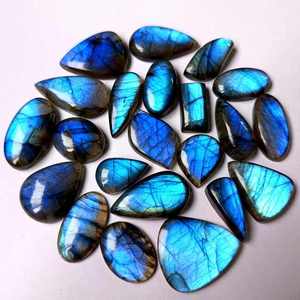 Cristales de piedras preciosas naturales sueltas de cabujón de labradorita azul para fabricación de joyas suministro al por mayor - Product Image 4