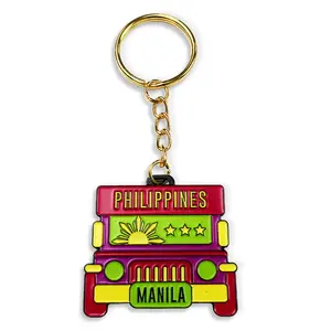 Custom cute car key rings bulk ring enamel key chain custom logo metal car keychain